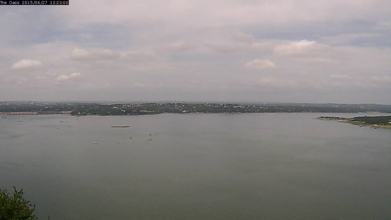 Lake Travis webcam, June 27, 2015 11:30 AM CT