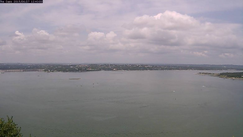 Lake Travis webcam, June 27, 2015 11:50 AM CT