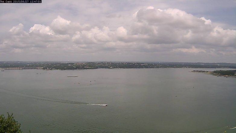 Lake Travis webcam, June 27, 2015 11:55 AM CT