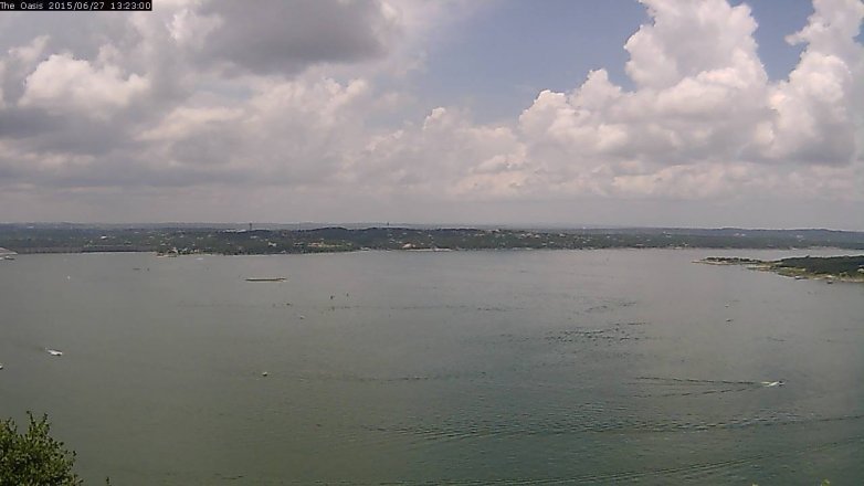 Lake Travis webcam, June 27, 2015 12:30 PM CT