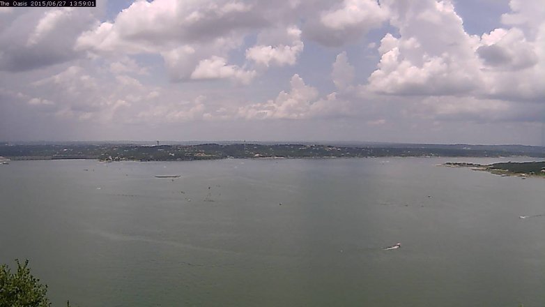 Lake Travis webcam, June 27, 2015 1:05 PM CT