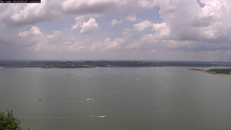 Lake Travis webcam, June 27, 2015 1:10 PM CT