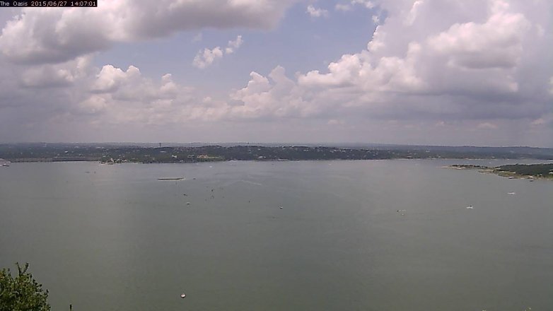 Lake Travis webcam, June 27, 2015 1:15 PM CT
