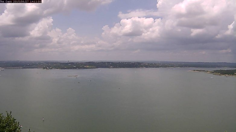 Lake Travis webcam, June 27, 2015 1:20 PM CT