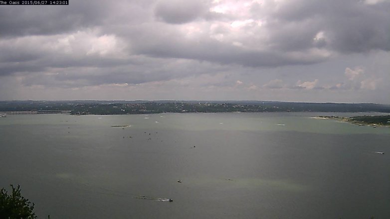 Lake Travis webcam, June 27, 2015 1:30 PM CT