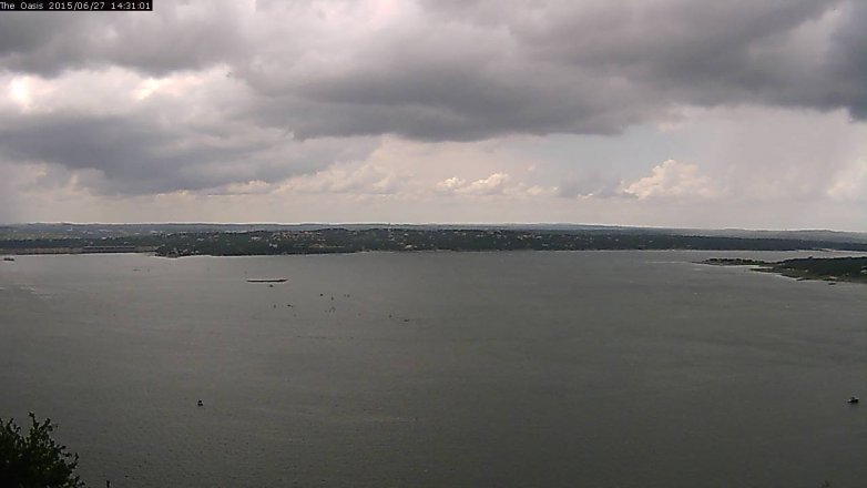 Lake Travis webcam, June 27, 2015 1:35 PM CT