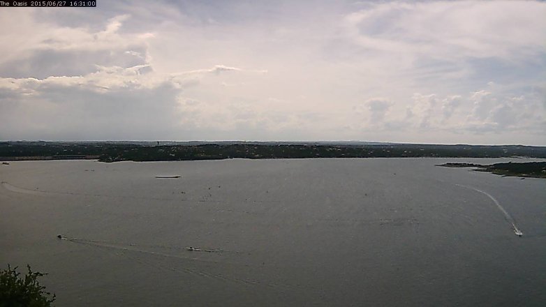 Lake Travis webcam, June 27, 2015 3:40 PM CT