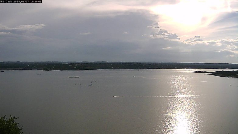 Lake Travis webcam, June 27, 2015 5:45 PM CT