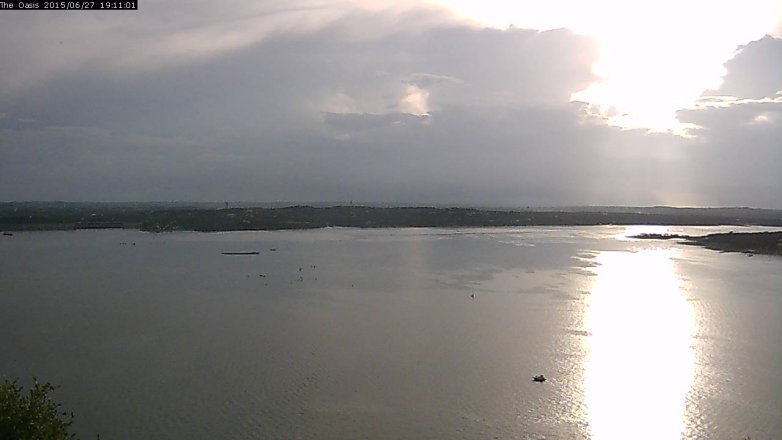 Lake Travis webcam, June 27, 2015 6:20 PM CT