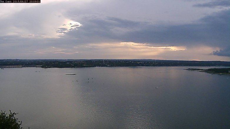 Lake Travis webcam, June 27, 2015 7:15 PM CT