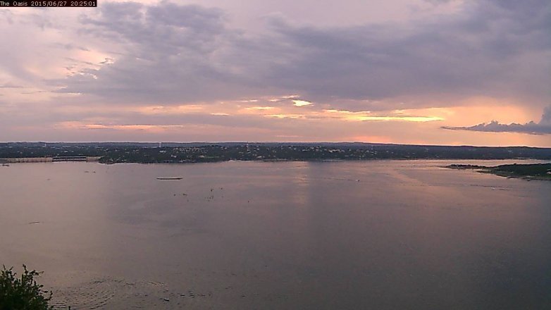 Lake Travis webcam, June 27, 2015 7:30 PM CT