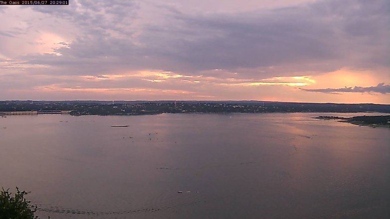 Lake Travis webcam, June 27, 2015 7:35 PM CT