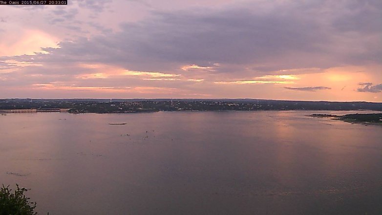 Lake Travis webcam, June 27, 2015 7:40 PM CT