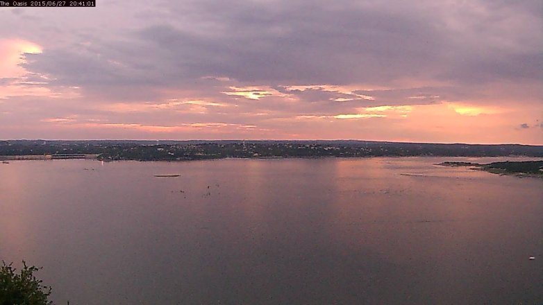 Lake Travis webcam, June 27, 2015 7:50 PM CT
