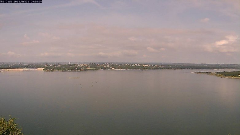 Lake Travis webcam, June 28, 2015 9:05 AM CT