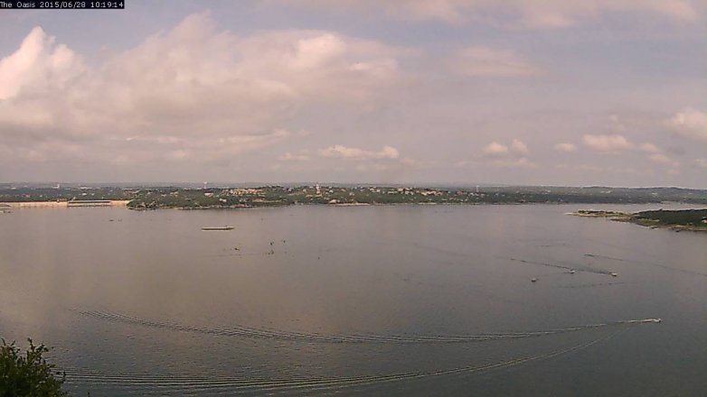 Lake Travis webcam, June 28, 2015 9:25 AM CT