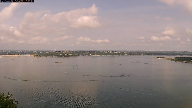 Lake Travis webcam, June 28, 2015 9:30 AM CT