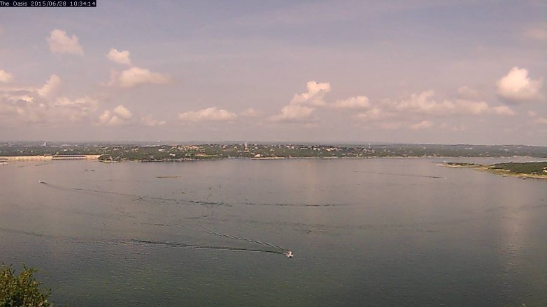 Lake Travis webcam, June 28, 2015 9:40 AM CT