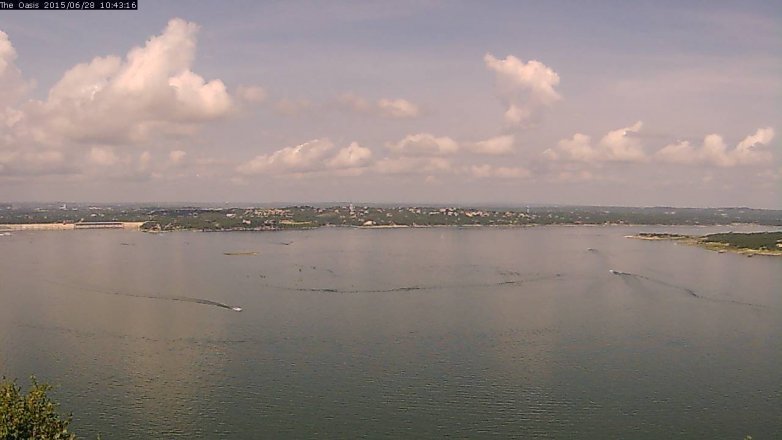 Lake Travis webcam, June 28, 2015 9:50 AM CT