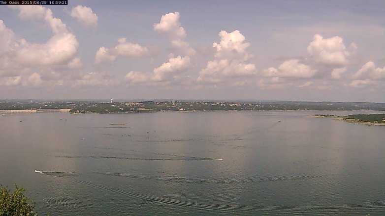 Lake Travis webcam, June 28, 2015 10:05 AM CT