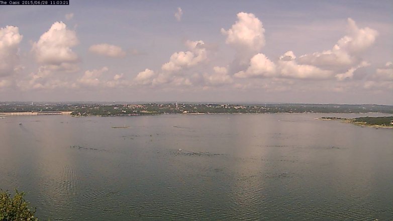 Lake Travis webcam, June 28, 2015 10:10 AM CT