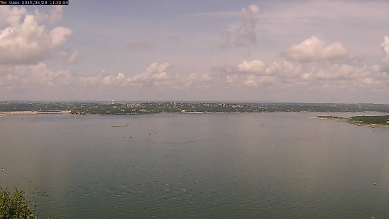 Lake Travis webcam, June 28, 2015 10:30 AM CT