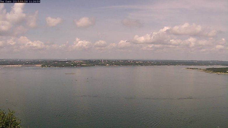 Lake Travis webcam, June 28, 2015 10:35 AM CT