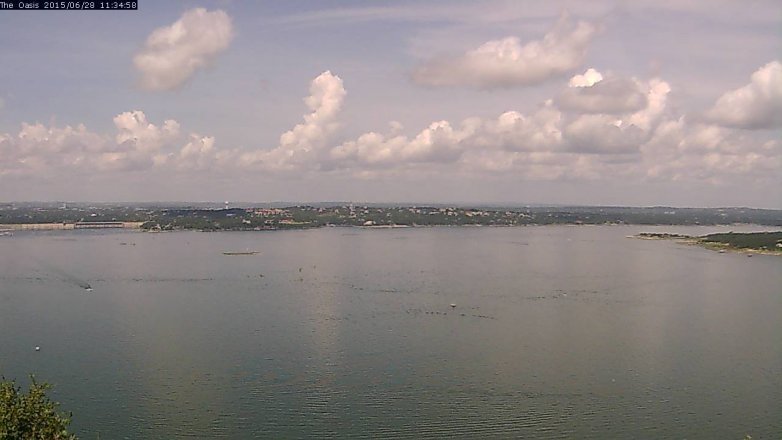 Lake Travis webcam, June 28, 2015 10:40 AM CT