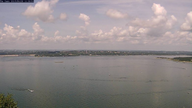 Lake Travis webcam, June 28, 2015 10:45 AM CT