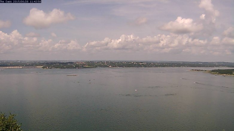 Lake Travis webcam, June 28, 2015 10:50 AM CT