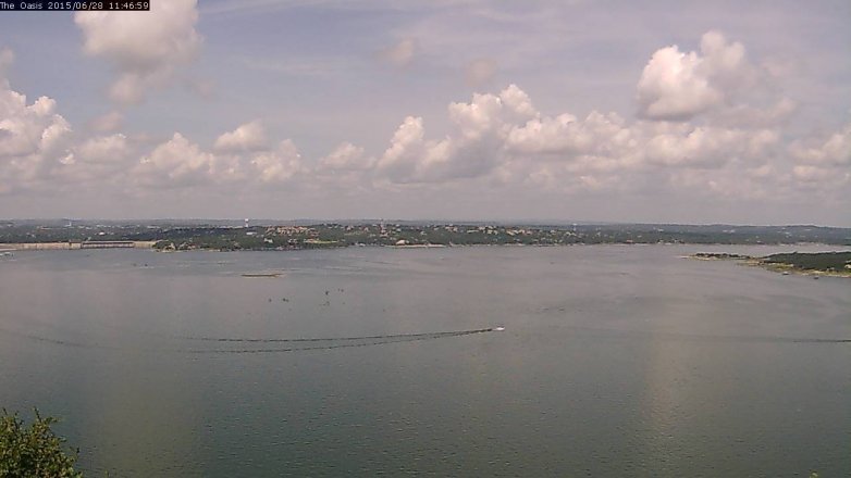 Lake Travis webcam, June 28, 2015 10:55 AM CT