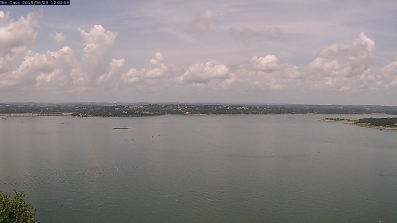Lake Travis webcam, June 28, 2015 11:10 AM CT