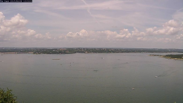 Lake Travis webcam, June 28, 2015 11:30 AM CT