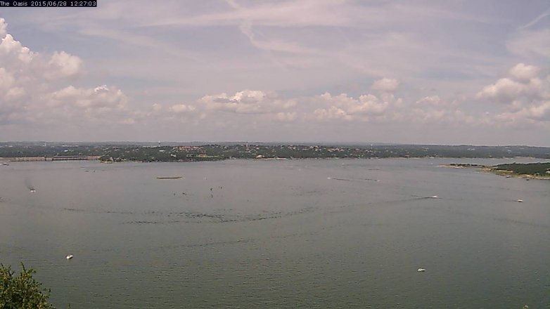 Lake Travis webcam, June 28, 2015 11:35 AM CT