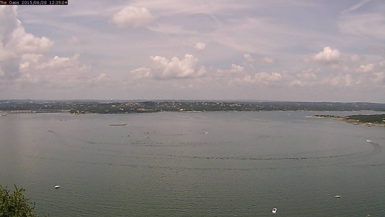 Lake Travis webcam, June 28, 2015 11:40 AM CT