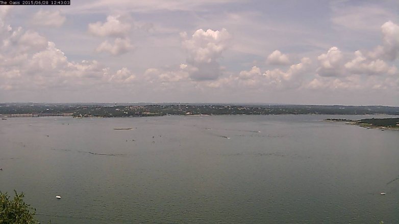 Lake Travis webcam, June 28, 2015 11:50 AM CT