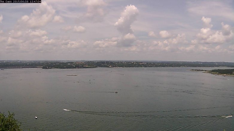 Lake Travis webcam, June 28, 2015 11:55 AM CT
