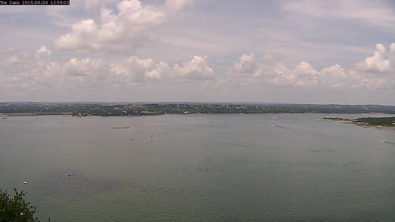 Lake Travis webcam, June 28, 2015 12:05 PM CT