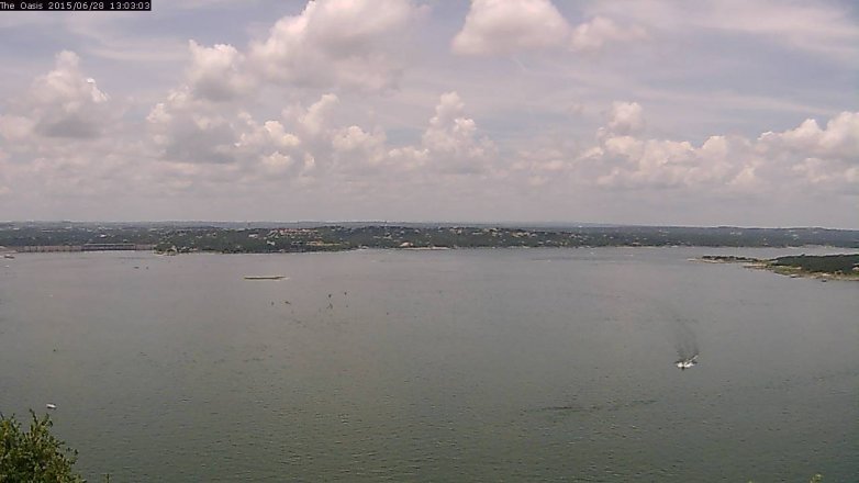 Lake Travis webcam, June 28, 2015 12:10 PM CT