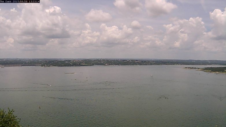 Lake Travis webcam, June 28, 2015 12:30 PM CT