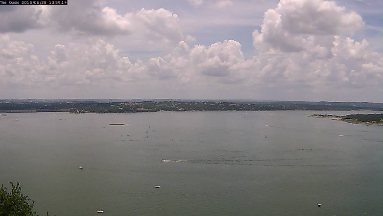 Lake Travis webcam, June 28, 2015 1:05 PM CT