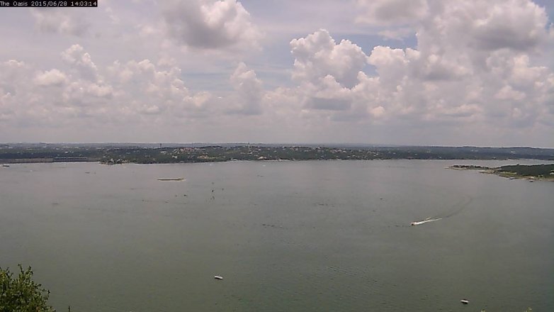Lake Travis webcam, June 28, 2015 1:10 PM CT