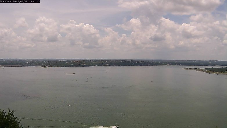 Lake Travis webcam, June 28, 2015 1:15 PM CT