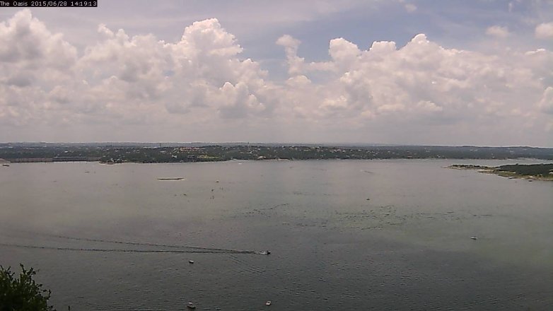 Lake Travis webcam, June 28, 2015 1:25 PM CT