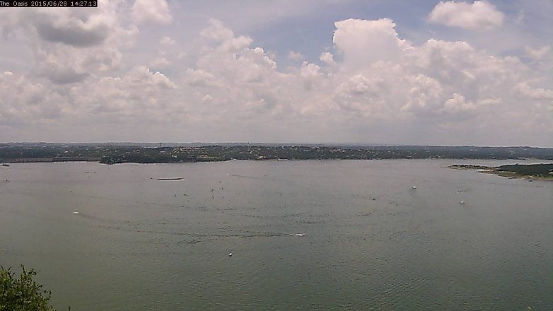 Lake Travis webcam, June 28, 2015 1:35 PM CT