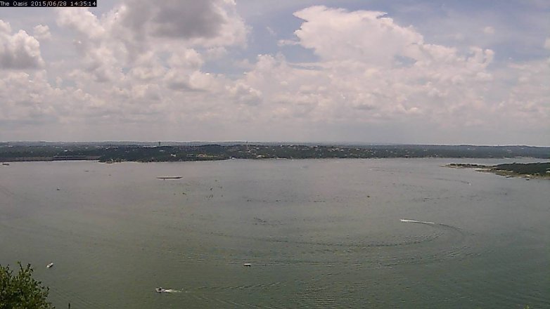 Lake Travis webcam, June 28, 2015 1:40 PM CT