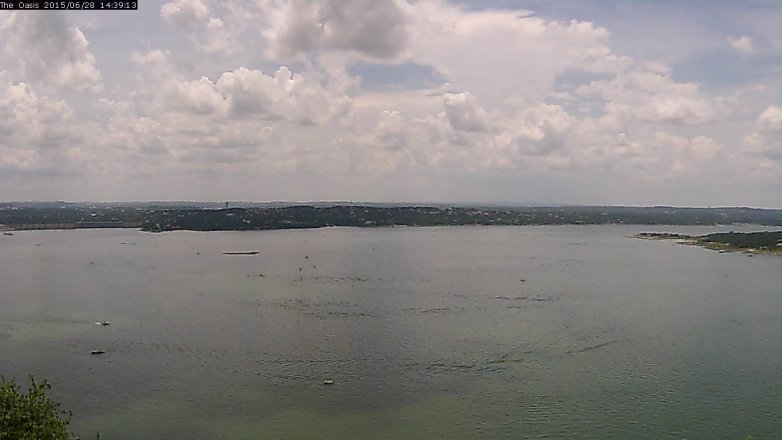 Lake Travis webcam, June 28, 2015 1:45 PM CT