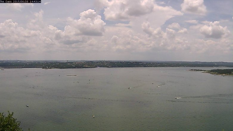 Lake Travis webcam, June 28, 2015 1:50 PM CT