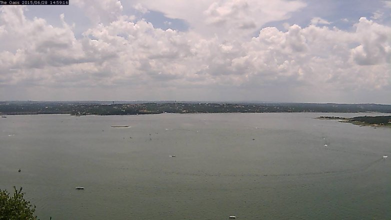 Lake Travis webcam, June 28, 2015 2:05 PM CT