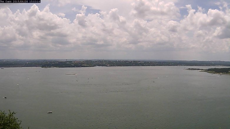 Lake Travis webcam, June 28, 2015 2:10 PM CT